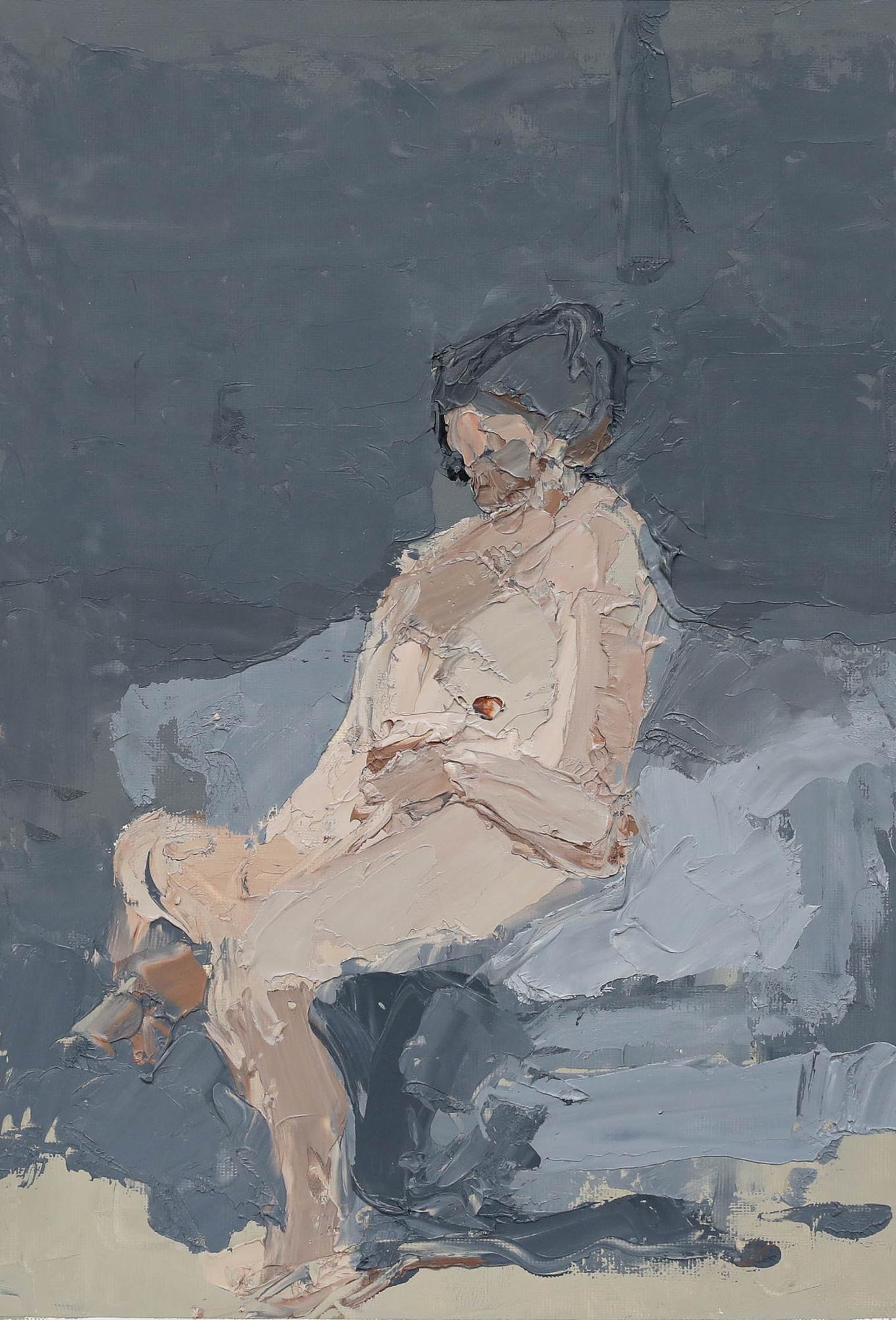 Bernard Myers (1925-2007) - 20th Century Oil, Nude VIII For Sale 1