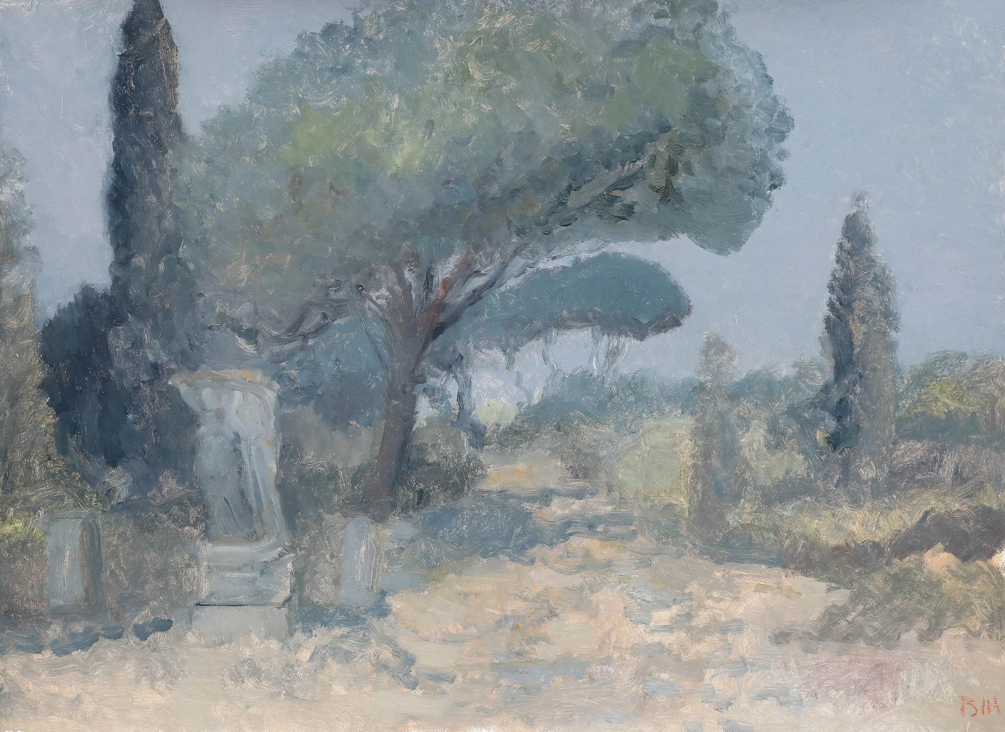 Bernard Myers (1925-2007) - Zeitgenössisches Öl, Herculaneum II im Angebot 1