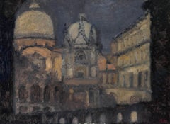 Bernard Myers (1925-2007) - Zeitgenössisches Öl, San Marco vom Palazzo Ducale