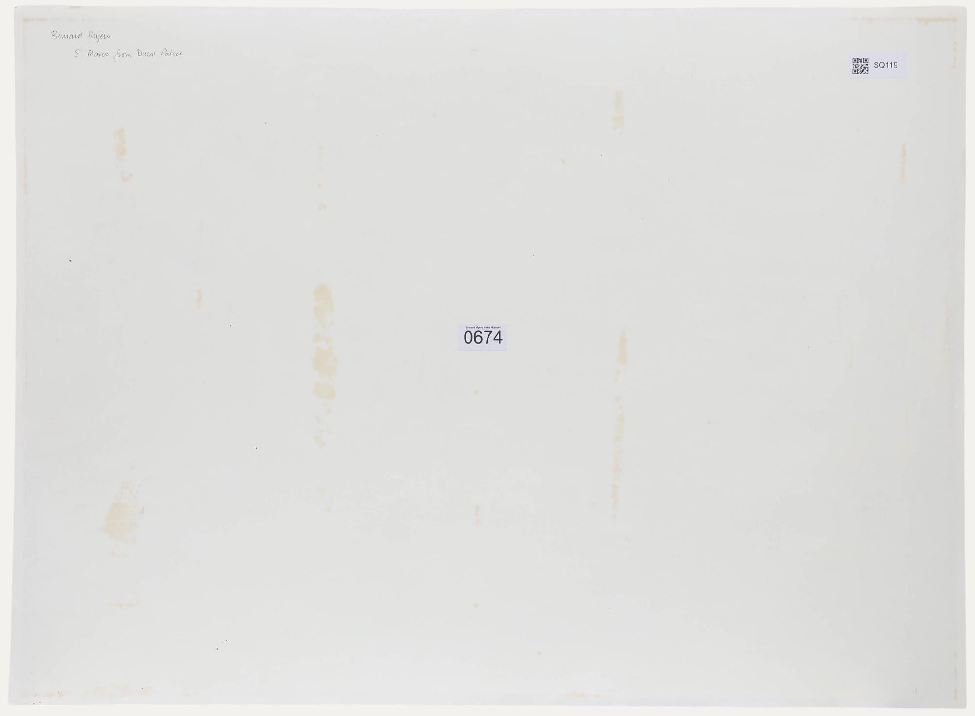 Bernard Myers (1925-2007) - Zeitgenössisches Öl, San Marco vom Palazzo Ducale im Angebot 2
