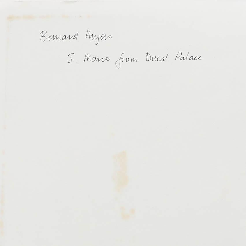 Bernard Myers (1925-2007) - Zeitgenössisches Öl, San Marco vom Palazzo Ducale im Angebot 3
