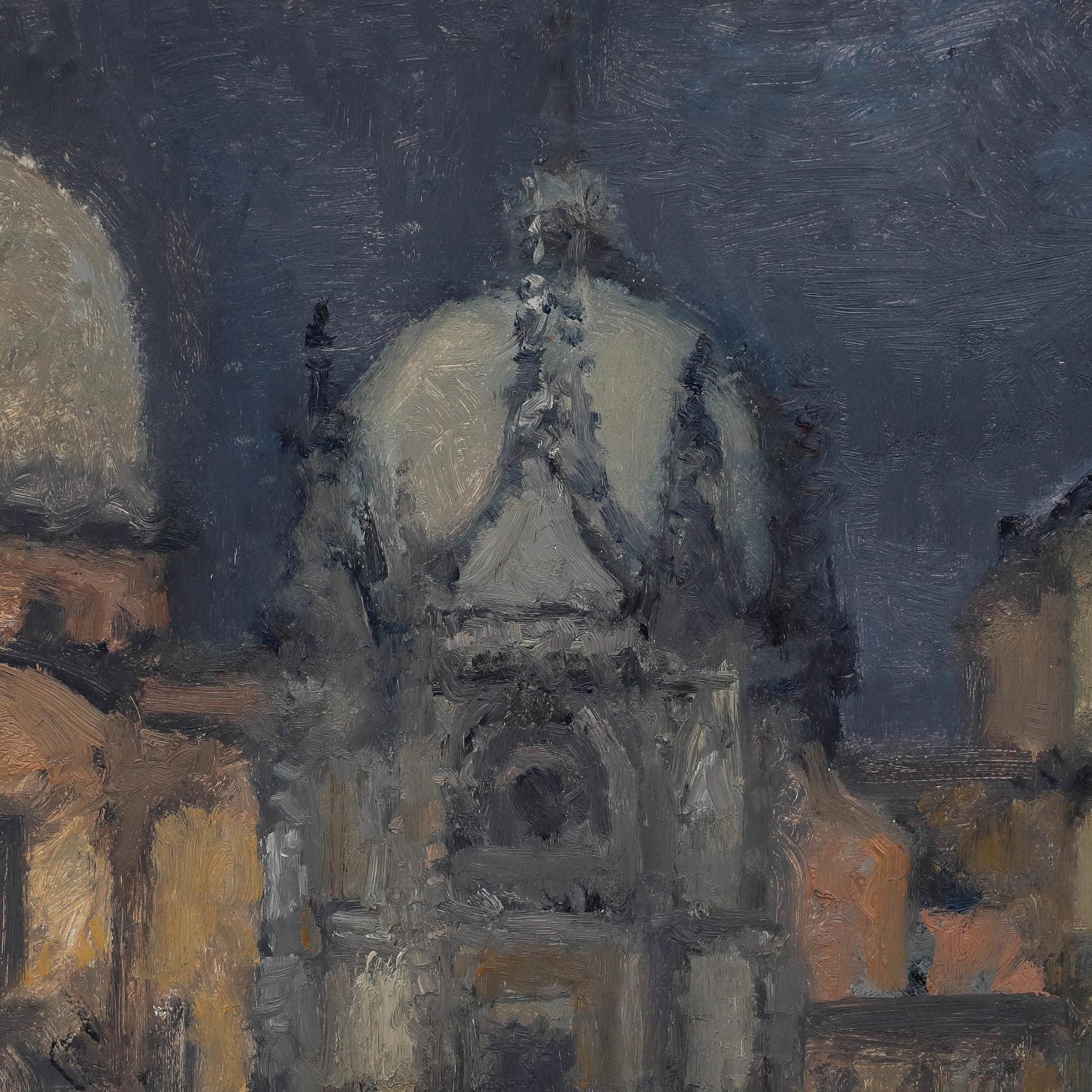 Bernard Myers (1925-2007) - Zeitgenössisches Öl, San Marco vom Palazzo Ducale im Angebot 4