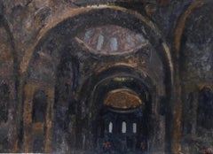 Bernard Myers (1925-2007) - Contemporary Oil, San Marco Interior