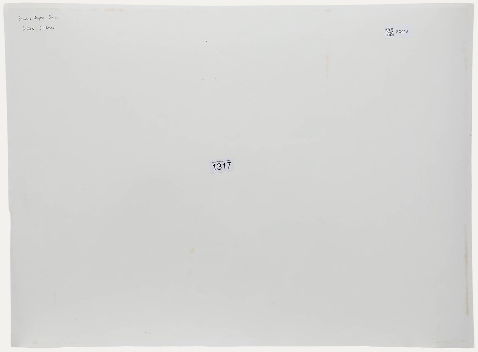 Bernard Myers (1925-2007) - Zeitgenössisches Öl, San Marco Innenraum im Angebot 2