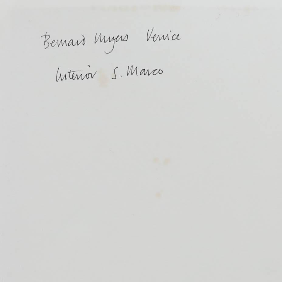 Bernard Myers (1925-2007) - Zeitgenössisches Öl, San Marco Innenraum im Angebot 3