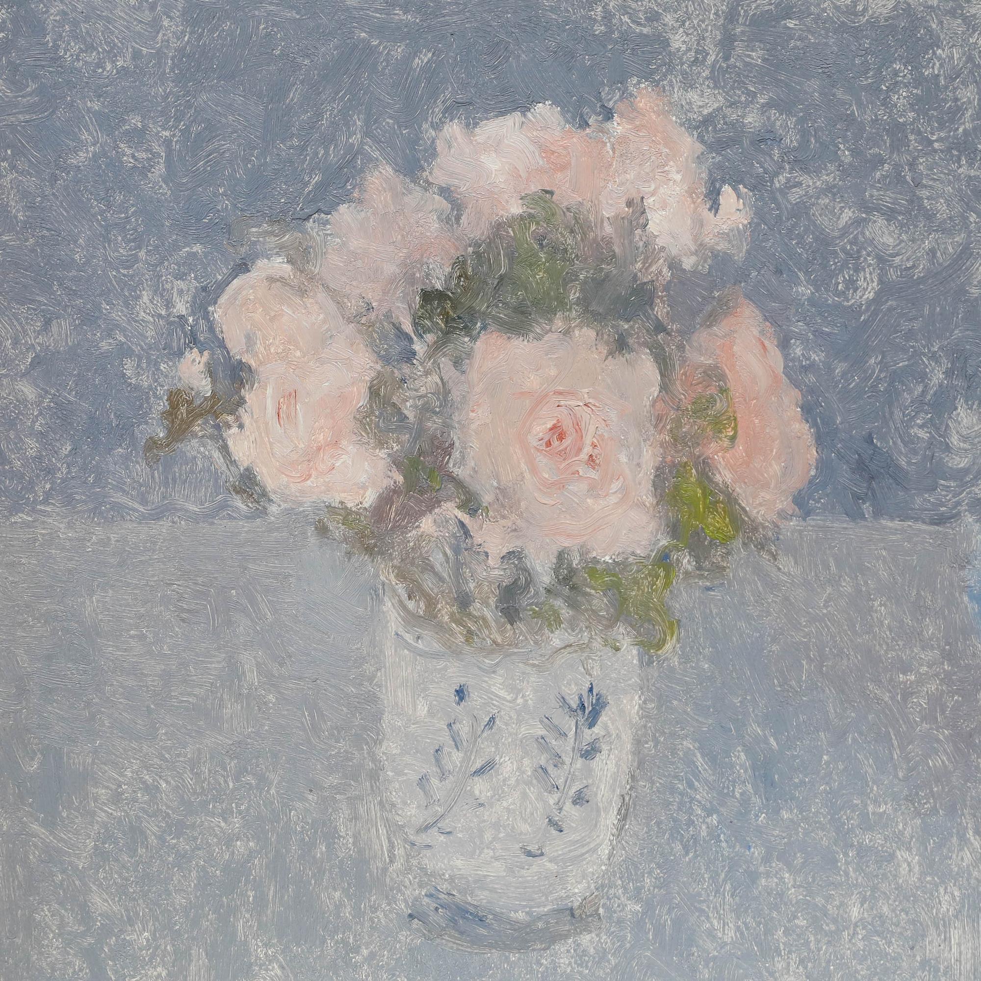 Bernard Myers (1925-2007) - Contemporary Oil, Still Life with Roses For Sale 3