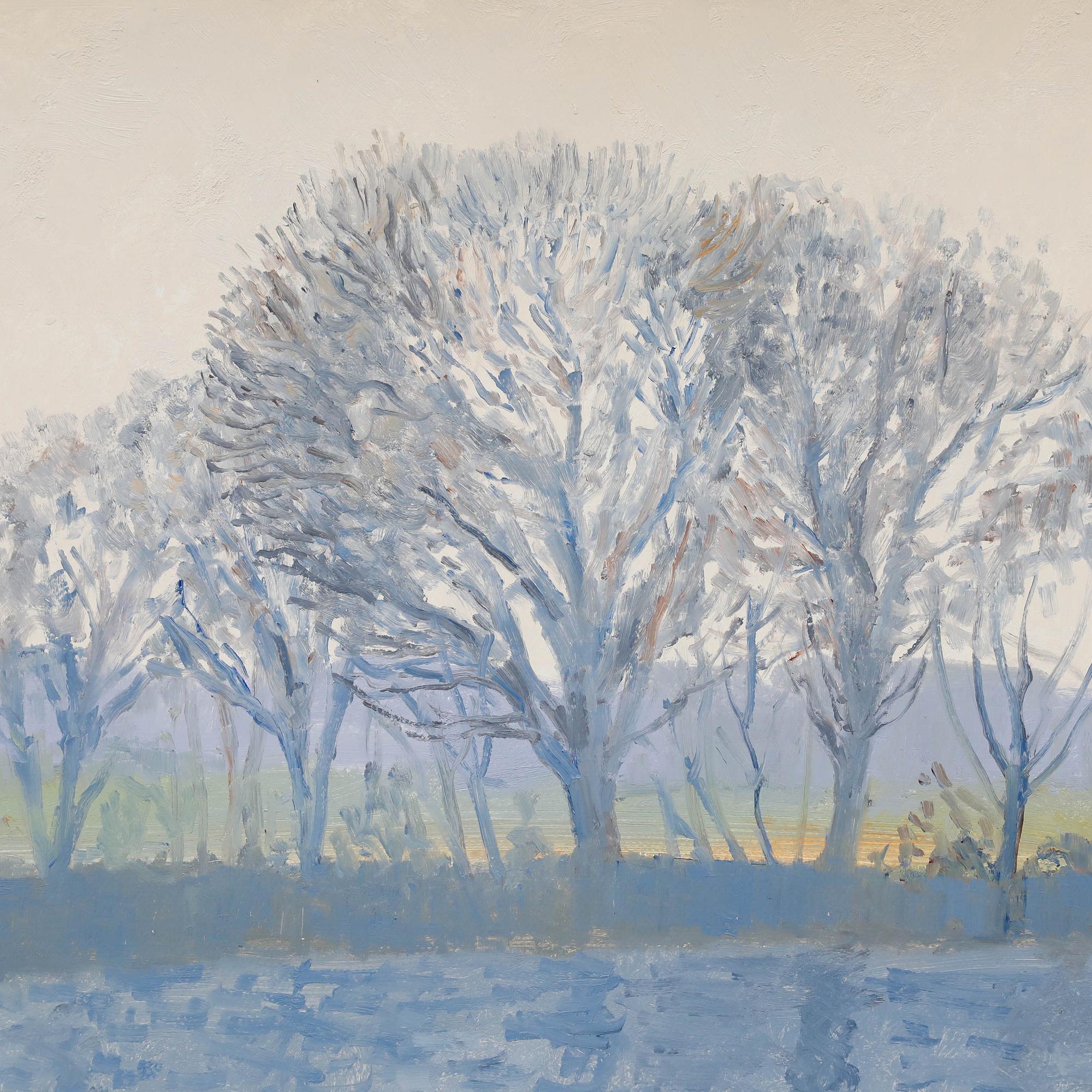 Bernard Myers (1925-2007) - Zeitgenössisches Öl, Die Themse im Frühling im Angebot 2