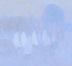 Chiswick Reach, River Thames, London oil painting by Bernard Myers