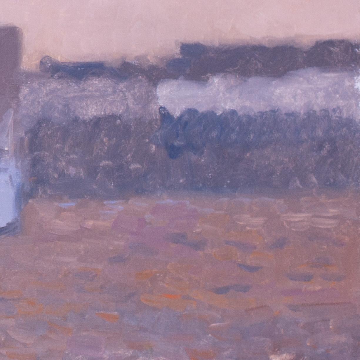 Óleo sobre lienzo Modern British del buque de guerra HMS Belfast por Bernard Myers en venta 3