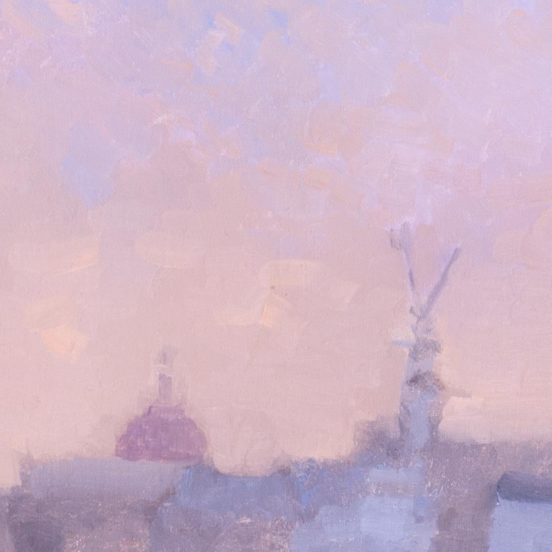 Óleo sobre lienzo Modern British del buque de guerra HMS Belfast por Bernard Myers en venta 4