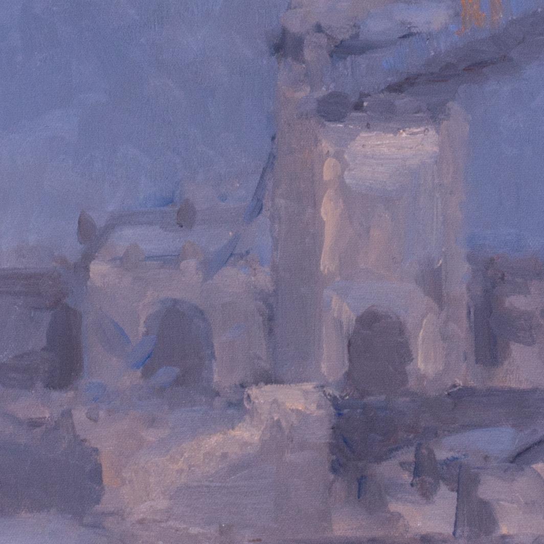 Modern British oil on canvas of Tower Bridge, London by Bernard Myers For Sale 2