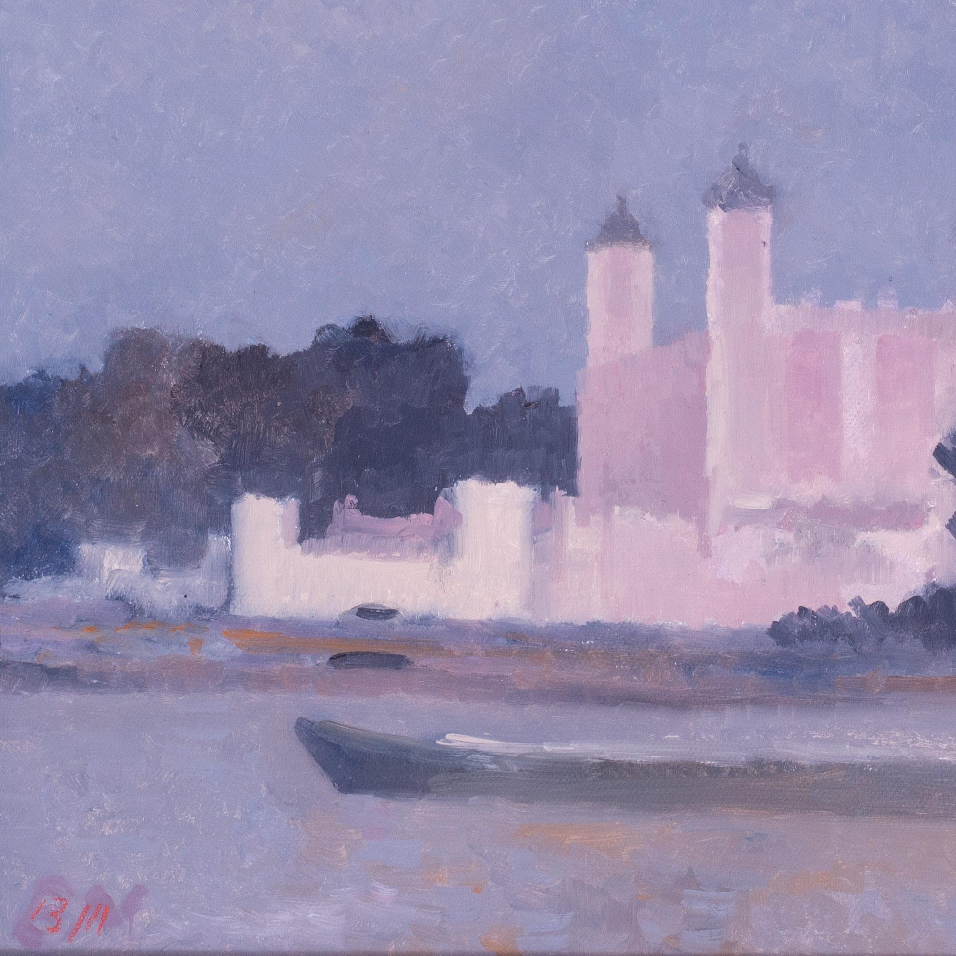 Óleo sobre lienzo Modern British de la Torre de Londres,  por Bernard Myers en venta 1