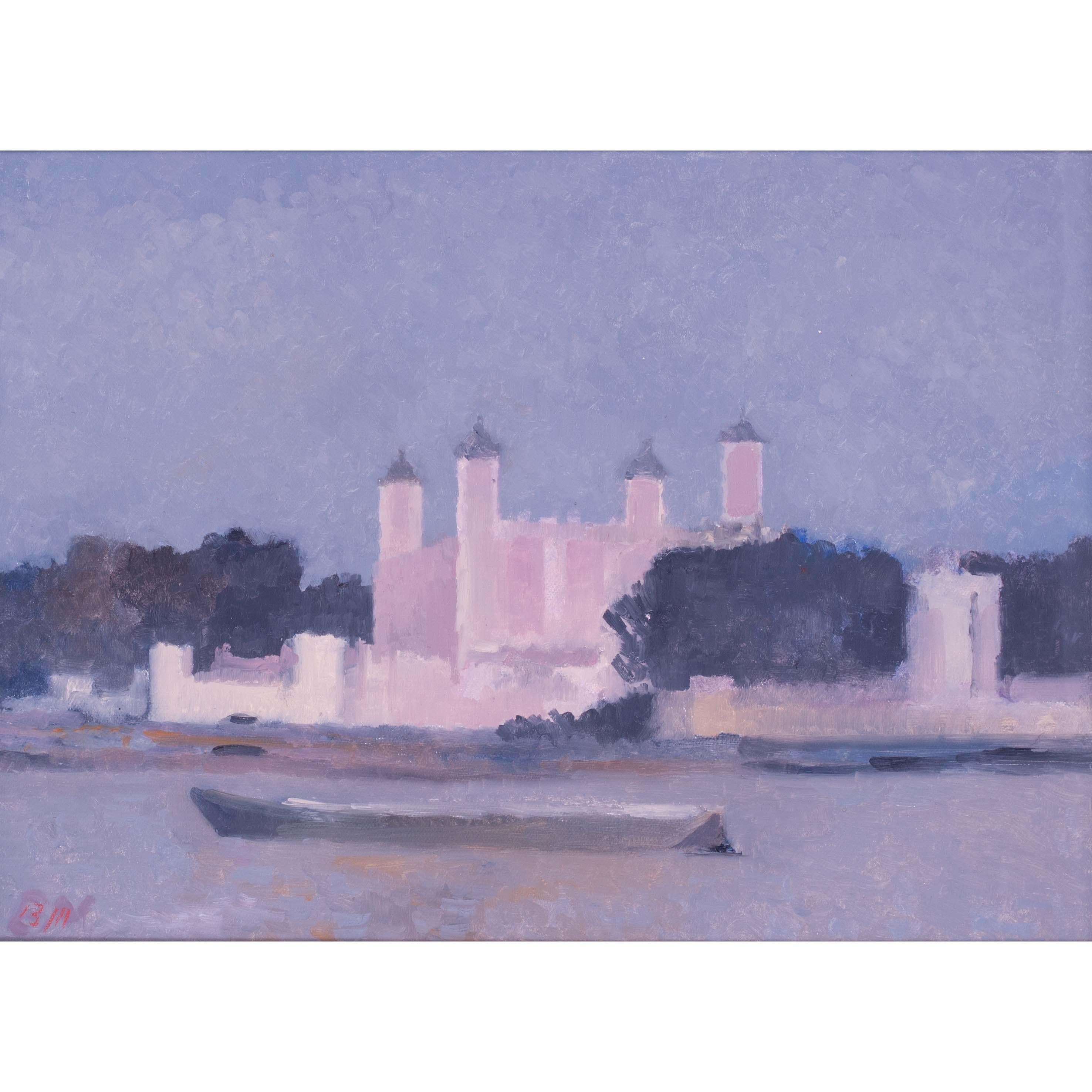 Óleo sobre lienzo Modern British de la Torre de Londres,  por Bernard Myers en venta 4