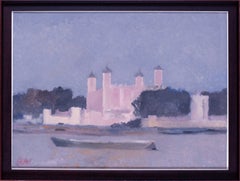 Óleo sobre lienzo Modern British de la Torre de Londres,  por Bernard Myers