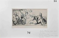 La Soupe - Gravure de Bernard Naudin - Début du 20e siècle
