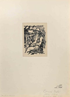 The Pirate - Original Woodcut Print by Bernard Naudin- Early 20th Century