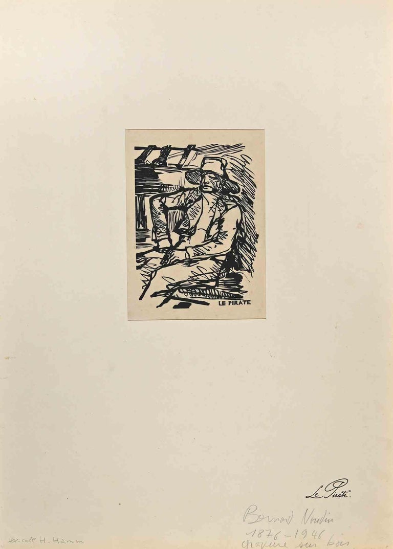 Naudin Vector Bernard Naudin - The Pirate - Original Woodcut Print by Bernard Naudin ...