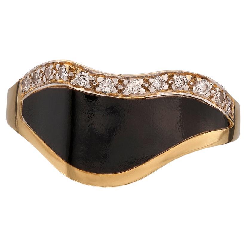 Bernard Passman Bague en or 18k, corail et diamant en vente