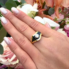 Bernard Passman 18k Gold, Diamond & Coral Ring