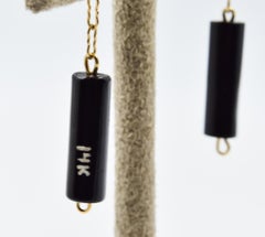 Bernard Passman "Dainty" Black Coral Earrings