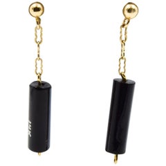 Bernard Passman "Dainty" Black Coral Earrings