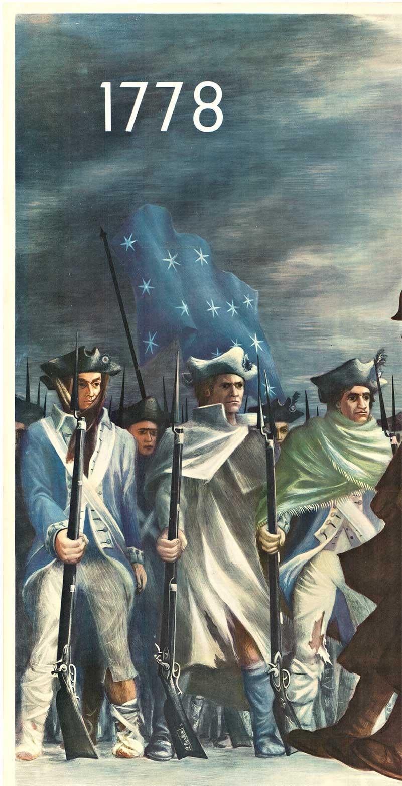 Original Amerikaner werden immer für die Freiheit kämpfen Jahrgang WWII (1943) Poster im Angebot 1
