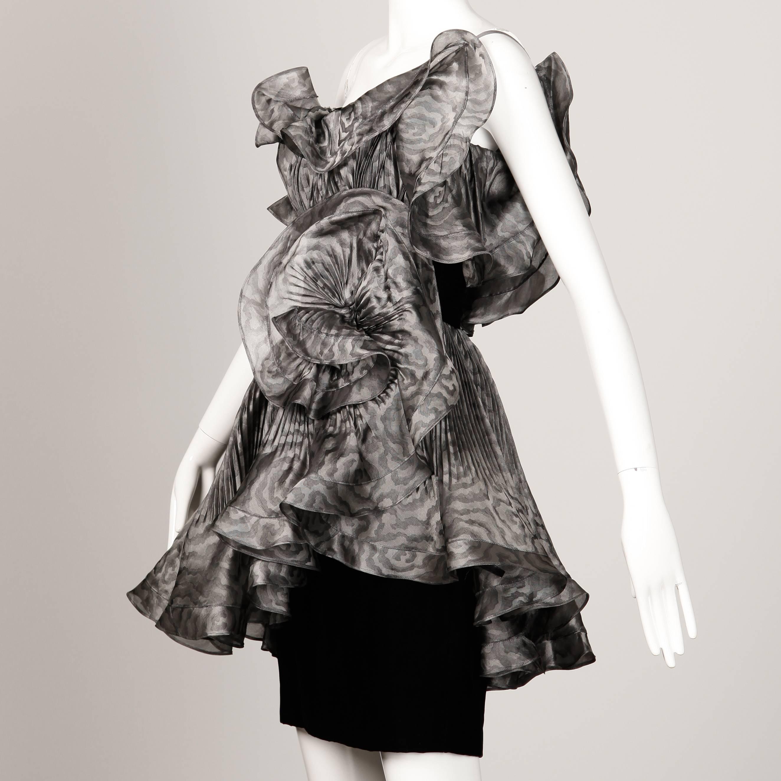 Nero Bernard Perris Vintage Avant Garde Dress- 1980s in vendita