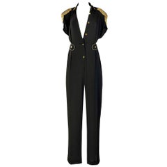 Bernard Perris Vintage Embellished Jumpsuit Spring/Summer 1985 Size 36FR