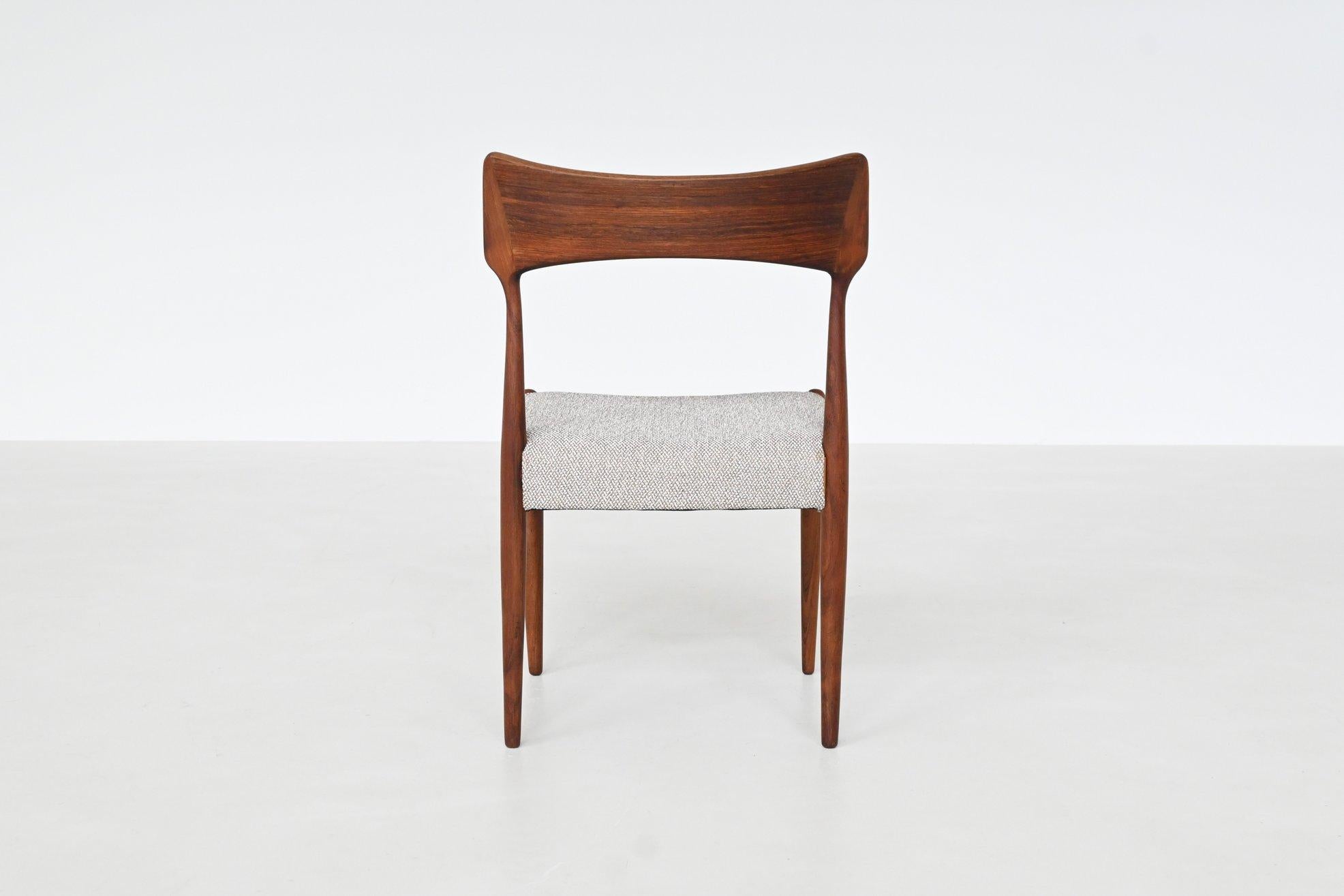 Bernard Petersen dining chairs in rosewood Christian Linnebergs Denmark 1960 im Angebot 7