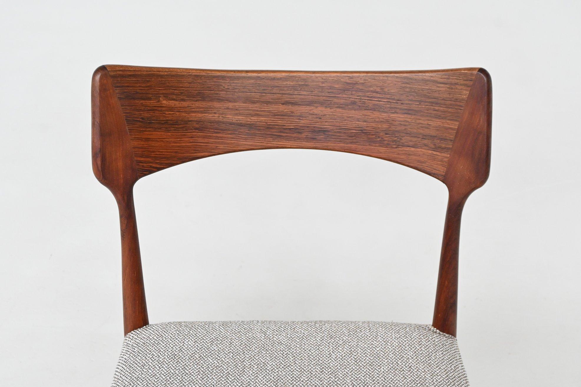 Bernard Petersen dining chairs in rosewood Christian Linnebergs Denmark 1960 im Angebot 8