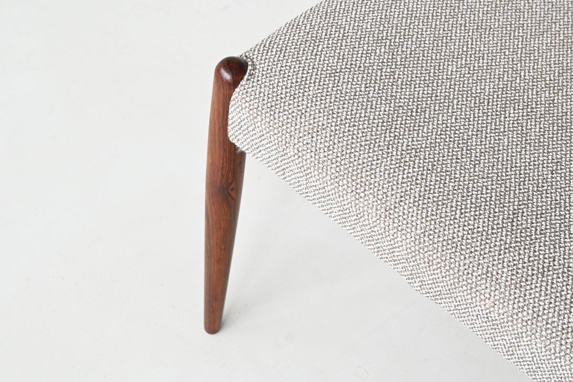 Bernard Petersen dining chairs in rosewood Christian Linnebergs Denmark 1960 im Angebot 11