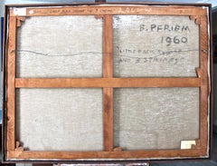 Bernard Pfriem „Little Black Square mit drei Streifen“, Öl/Leinwand