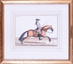 Set of 8, 20th Century prints of horses and French riders after Bernard Picart