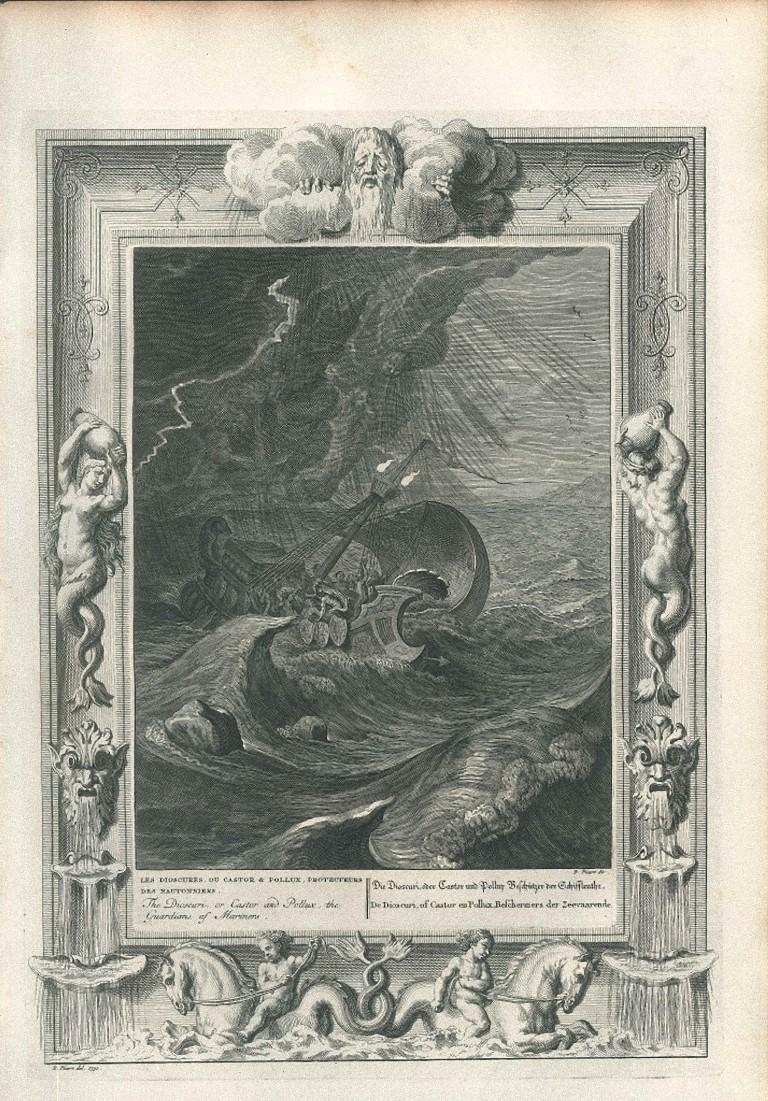 Castor et Pollux - Etching by B. Picart - 1742 - Print by Bernard Picart
