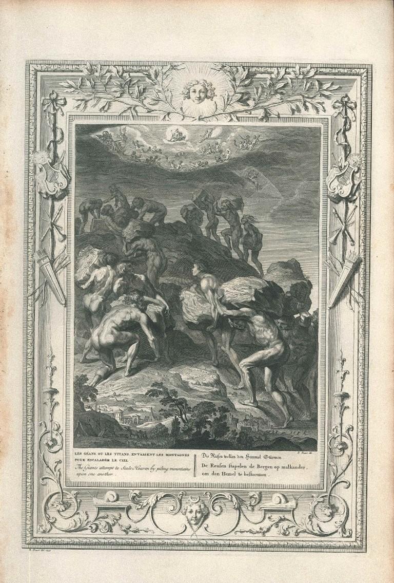 Les Géans - Original Etching by B. Picart - 1742 - Print by Bernard Picart