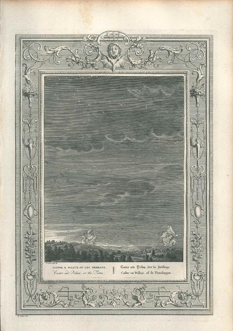 Les Gemeaux Castor et Pollux - Etching by B. Picart - 1742 - Print by Bernard Picart