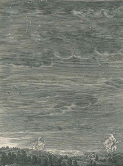 Les Gemeaux Castor et Pollux - Etching by B. Picart - 1742