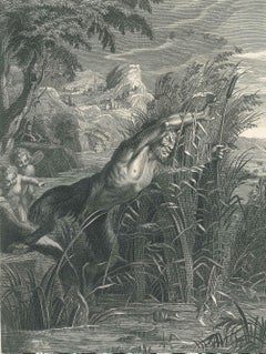 Pan et Syrinx - Etching by B. Picart - 1742