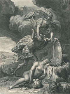 Persée coupe la Téte à Meduse - Etching by by B. Picart - 1742