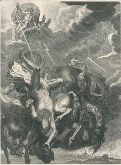 Phaeton Foudroyé par Jupiter - Etching by B. Picart - 1742