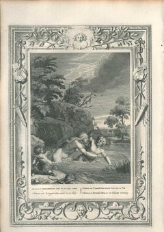 Salmacis et Hermaphrodite - Radierung von Bernard Picart - 1742