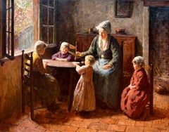 Antique A Mother and Her Children
