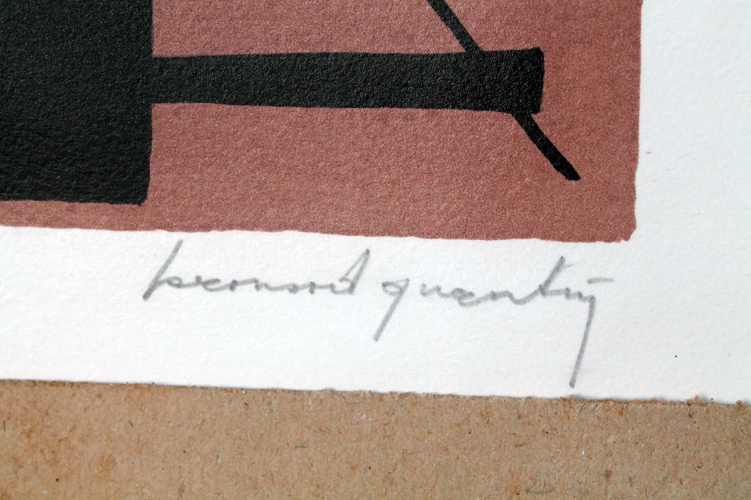 Bernard Quentin (1923-2020) Litografia originale firmata  Stampa #30/100, incorniciata In condizioni ottime in vendita a Firenze, FI