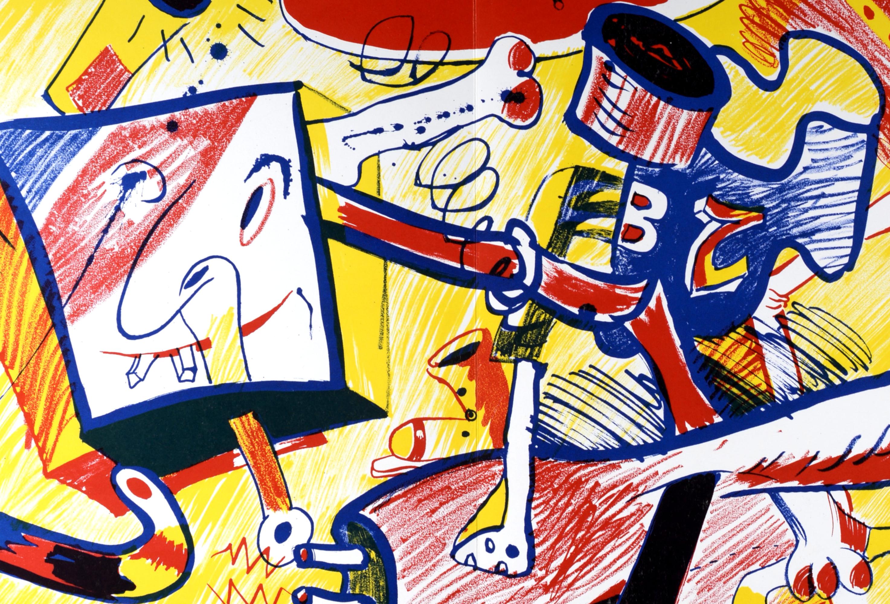Rancillac, Composition, Suites nº8, Rencontres (after) - Print by Bernard Rancillac