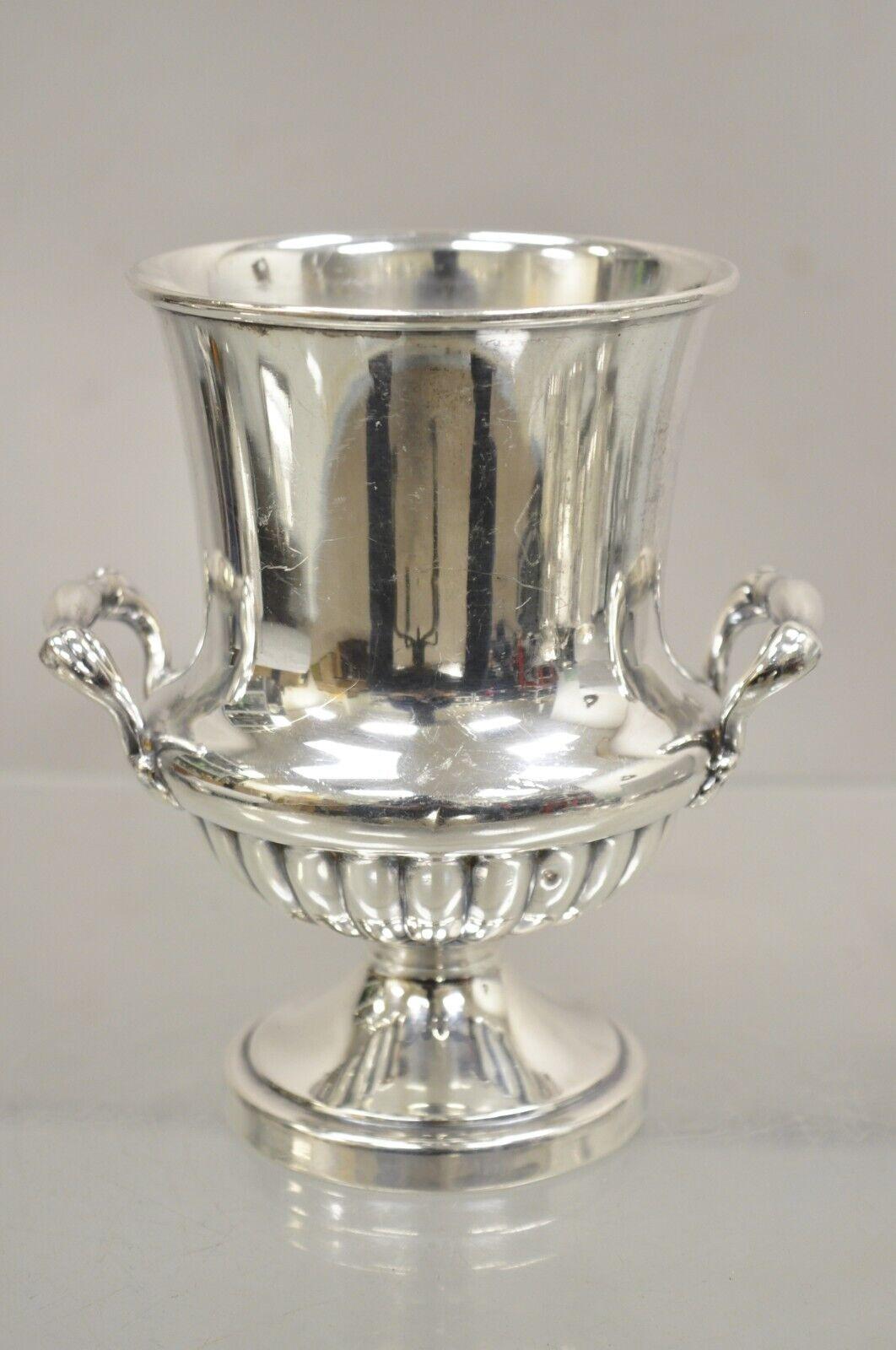 Bernard Rices Sons 7125 Victorian Silver Plated Small Trophy Cup Bucket Chiller In Good Condition In Philadelphia, PA