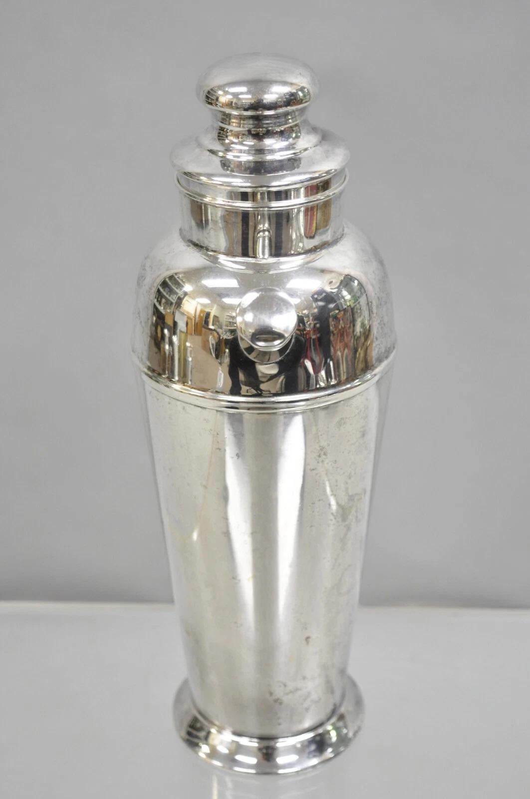 Bernard Rices Sons Art Deco Silver Plated Martini Cocktail Shaker 