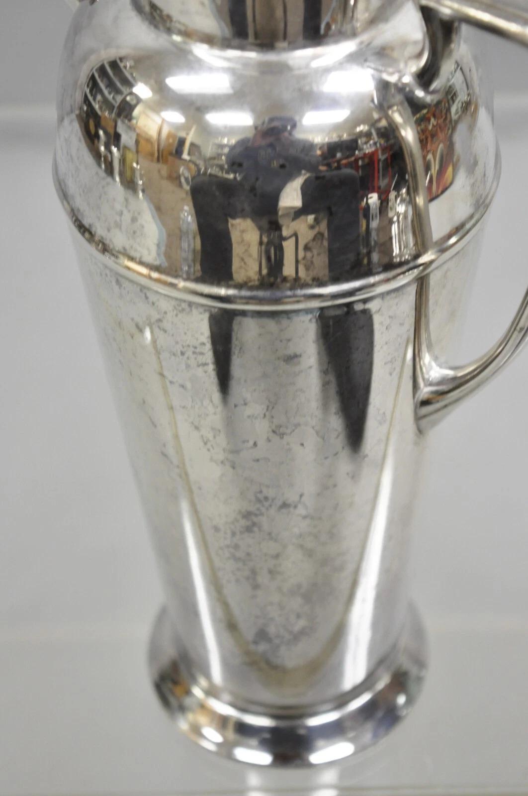 Bernard Rices Sons Art Deco Silver Plated Martini Cocktail Shaker 