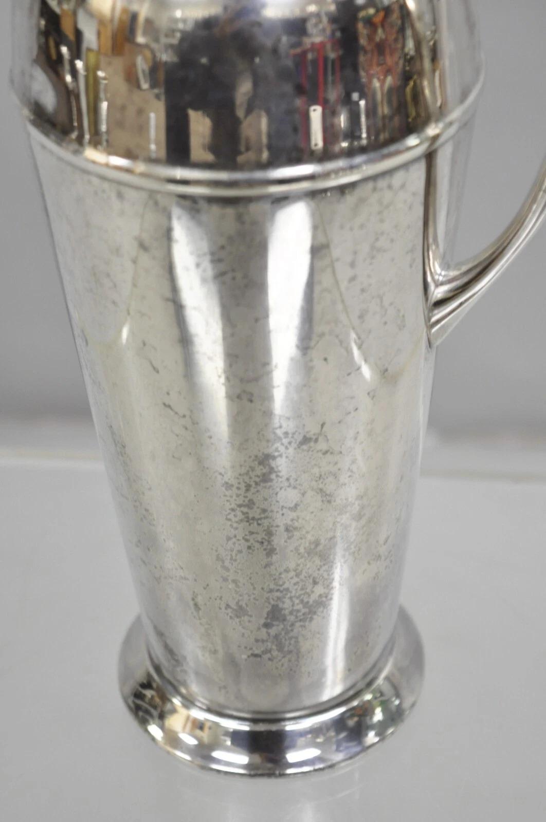Bernard Rices Sons Art Deco Silver Plated Martini Cocktail Shaker 