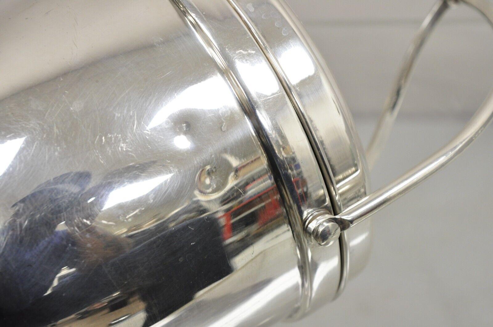 Bernard Rices Sons Inc. Silver Plated Art Deco Reticulating Hinge Ice Bucket For Sale 4