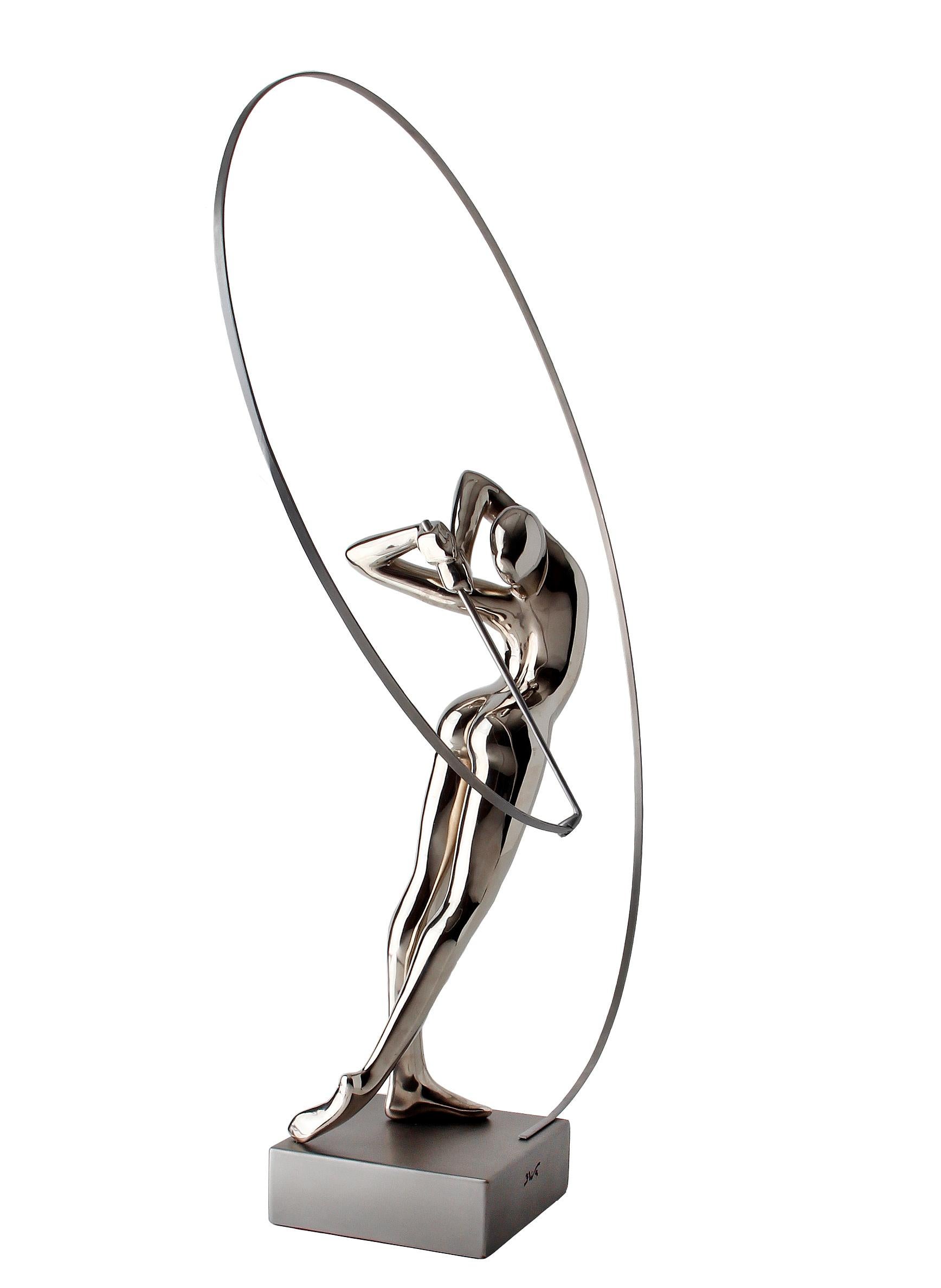 Bernard Rives 38 Golf  Argent  Sculpture originale en résine en vente 4